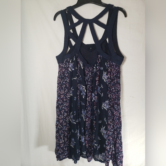 VNL Styleline Boho Navy Floral Dress Sz 1X - Picture 5 of 8